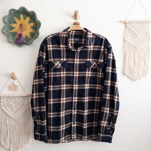 Patagonia Noln Organic Cotton Plaid Casual Button Down Shirt Men's Size XL